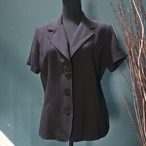 Sag Harbor Black Stretch Blazer